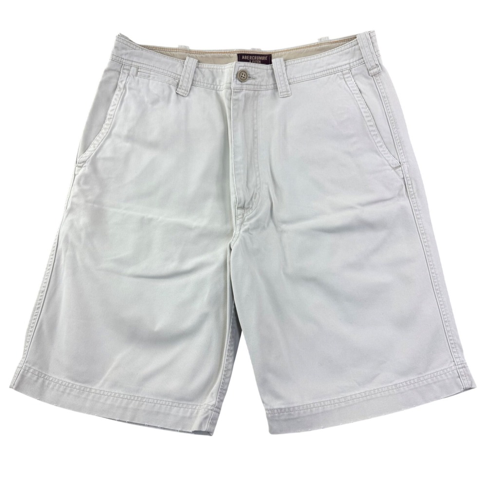 A&F Vintage Khaki Chino Shorts Mens 33‎ Preppy Y2K Casual Gorpcore Collegiate